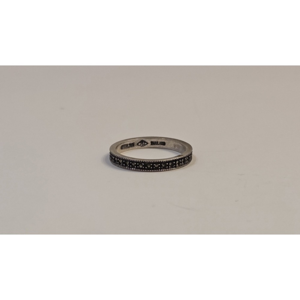 Vintage Judith Jack Sterling Silver & Marcasite Band Ring Size 10
